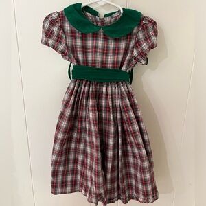 Red and Green Plaid Peter Pan Collar Christmas or holiday dress